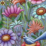 Blue Meadow Breeze Art Print