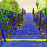 Blue Stairway Art Print