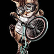 Bmx Cat Art Print