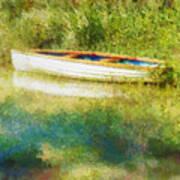 Boat On Balaton Art Print