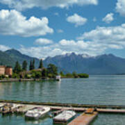 Boat Slips On Lake Como Art Print