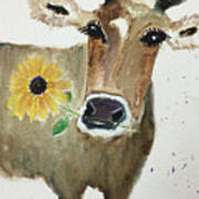 Bonnie Cow Art Print