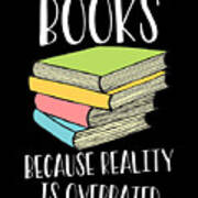 Books Because Reality Is Overrated 12 Canvas Tote Bag