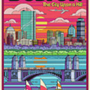 Boston Poster - Pop Art - Travel Art Print
