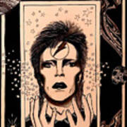 Bowie The World Card Art Print