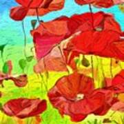 Bright Red Poppies Art Print