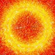 Bright Red And Golden Solar Flare From Near The Sun Art Print