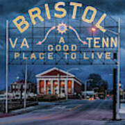 Bristol Va Tenn Sign Art Print