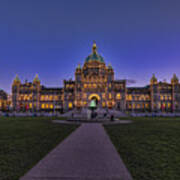 British Columbia Legislature Building In Victoria, Vancouver Island Art Print