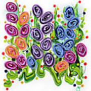 Bubblegum Flowers Art Print