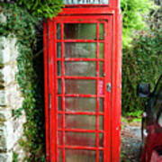 Buckland In The Moor Red Telephone Box Dartmoor Art Print
