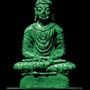 Buddha Green Art Print