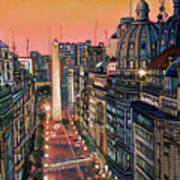 Buenos Aires Twilight Art Print