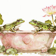 Bullfrog Bath Art Print