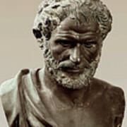 Bust Of Aristotle, Greek Philosopher And Scientist Art Print