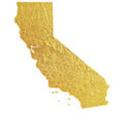 California Gold Map #45 Art Print