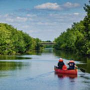 Canoeing Couple - Biscayne National Park - Florida Art Print