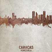 Caracas Venezuela Skyline #96 Art Print