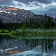 Cascade Montain And Ponds Banff National Park Rockies Art Print