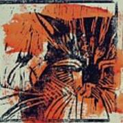 Cat - Orange Art Print