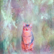 Cat Portrait Textured Art Print