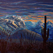 Catalina Mountains Sunrise, Tucson Arizona Art Print