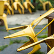 Chair Series I - Yellow Chairs Art Print
