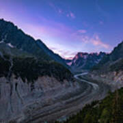 Chamonix - Mer De Glace Aka The Sea Of Ice Glacier Art Print