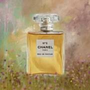 Chanel No.5 Vintage Parfum Hint Of Flowers Poster by Sandi OReilly