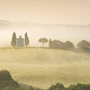 Chapel In Fog Art Print