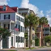 Charleston South Carolina Antebellum Homes On East Bay Street Art Print