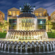 Charleston's Pineapple Fountain Art Print