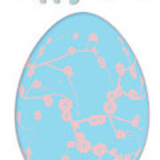 Cherry Blossom Easter Egg Art Print