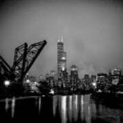 Chicago At Night Art Print