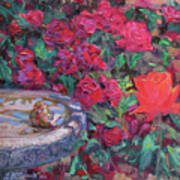 Chillin In The Rose Garden Art Print