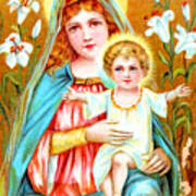 Christianity Madonna And Jesus Art Print