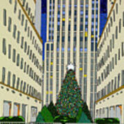 Christmas At Rockefeller Center Art Print