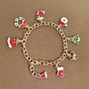 Christmas Holiday Charm Bracelet Art Print