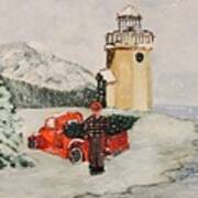 Christmas In The Harbor Art Print