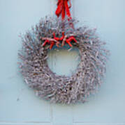 Christmas Reindeer Wreath Art Print
