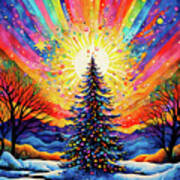 Christmas Tree Celebration Art Print