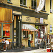 City - Kingston, Ny - Eating In The Stockade District Art Print