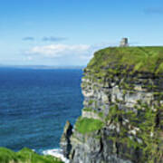 Cliffs Of Moher Castle Ireland Art Print