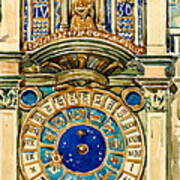 Clock Tower, Saint Mark Square, Venice Art Print