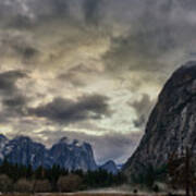 Clouds On Yosemite Granite Art Print