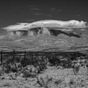 Clouds Over Guadalupe Mountain Art Print