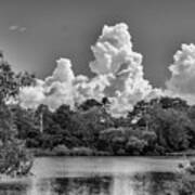 Clouds Over The Pond Art Print
