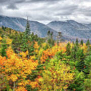 Cloudy New Hampshire Fall #3723 Art Print