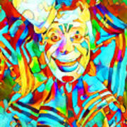 Clown In Vibrant Painterly Colors 20200517v1a Art Print