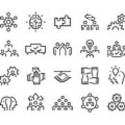 Collaboration Icons - Classic Line Series Art Print